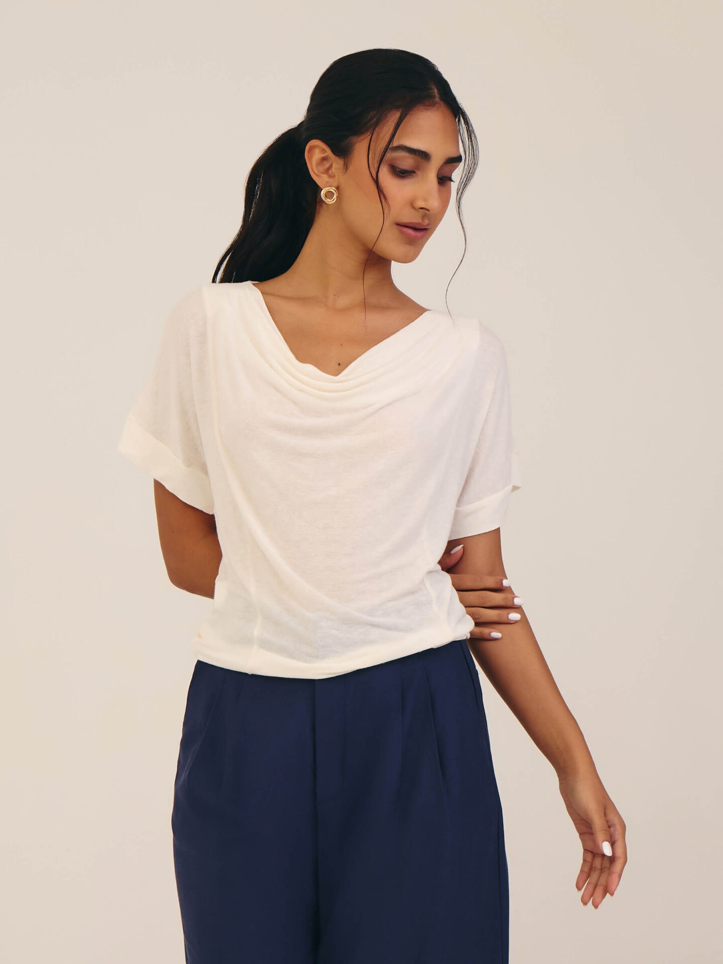 Blusa Jô Linho e Viscose OffWhite