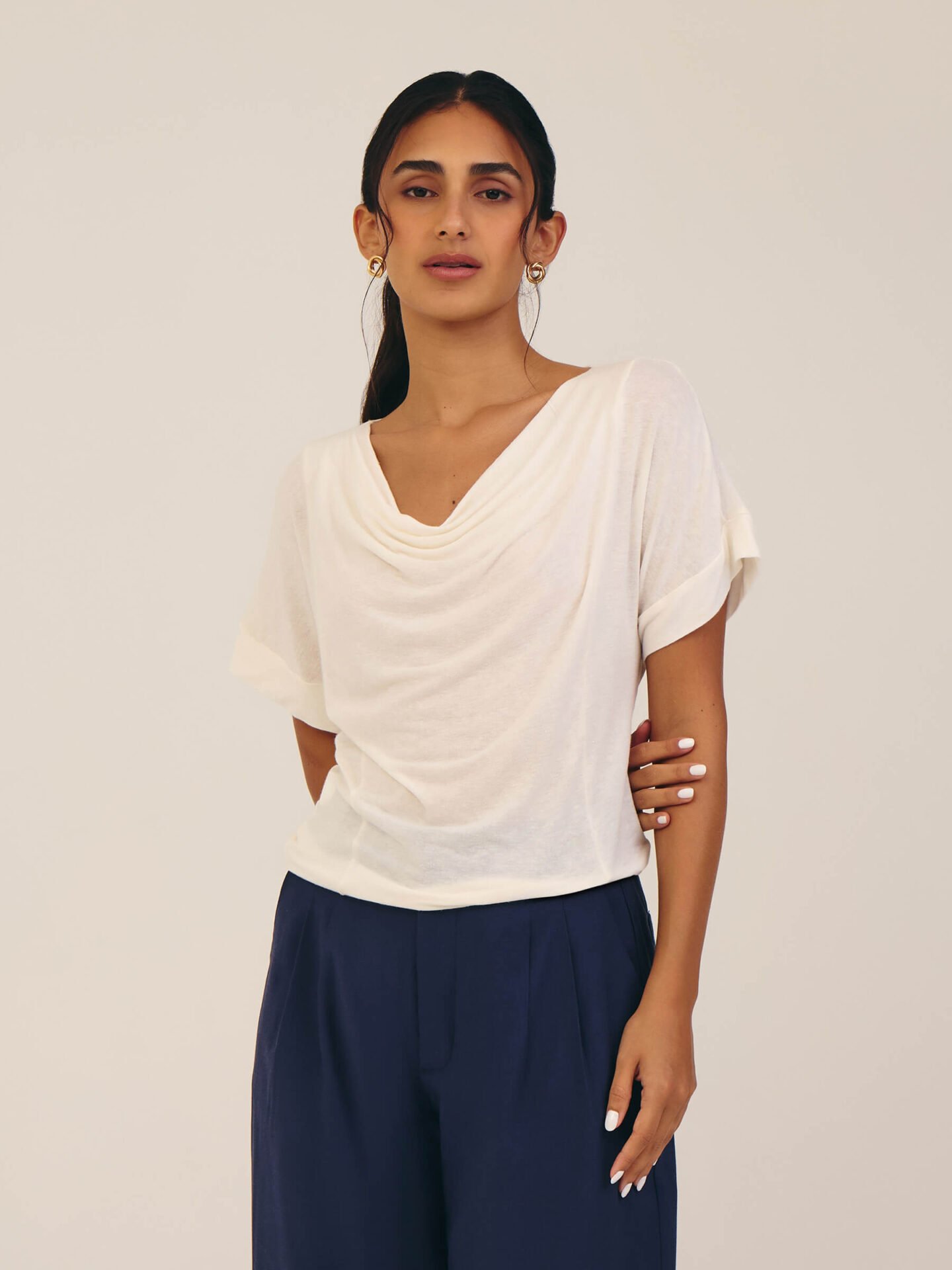 Blusa Jô Linho e Viscose OffWhite