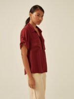 Camisa Sereno Bordeaux