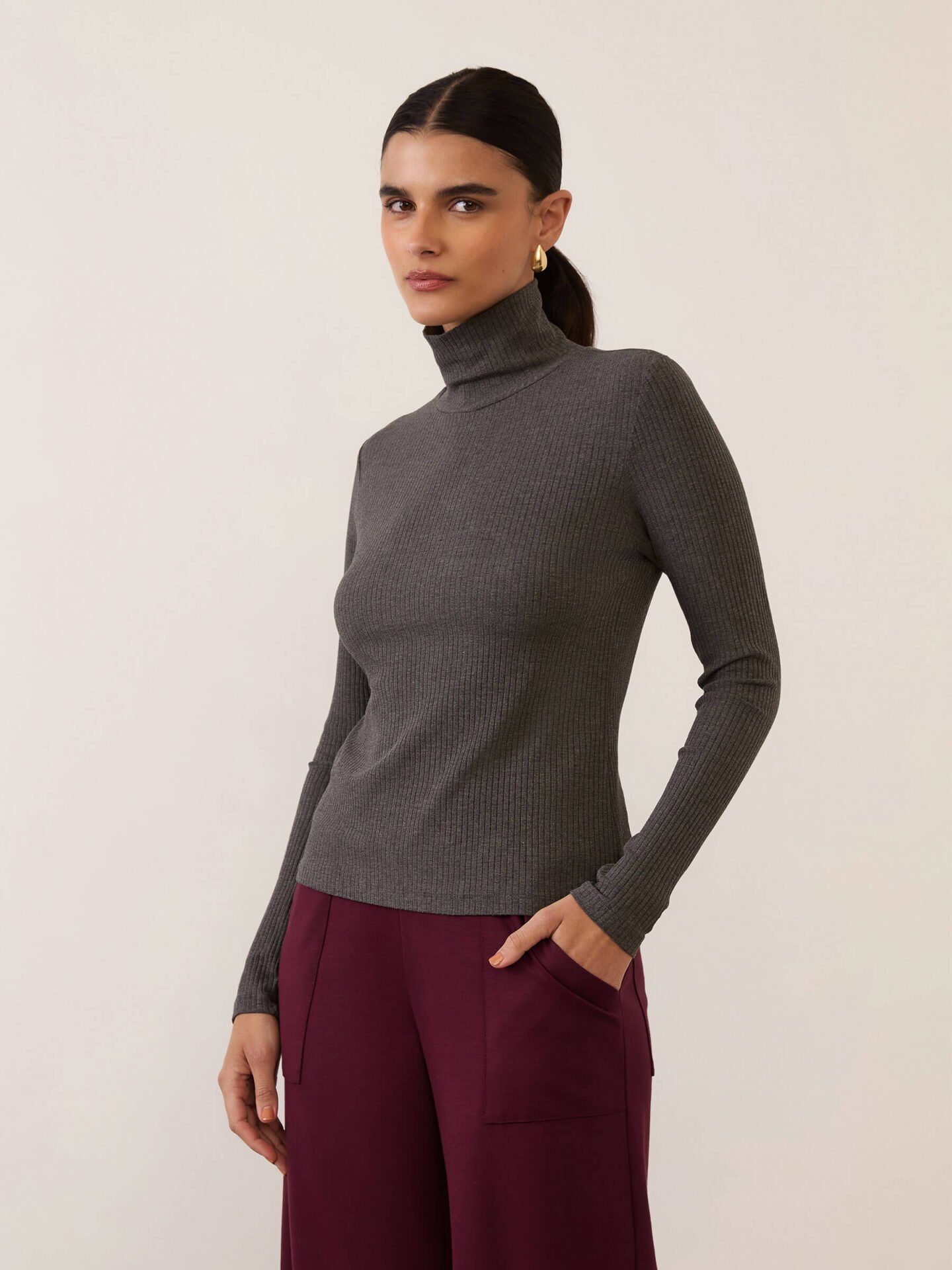 Blusa Cacharrel Canelado Clássico Mescla