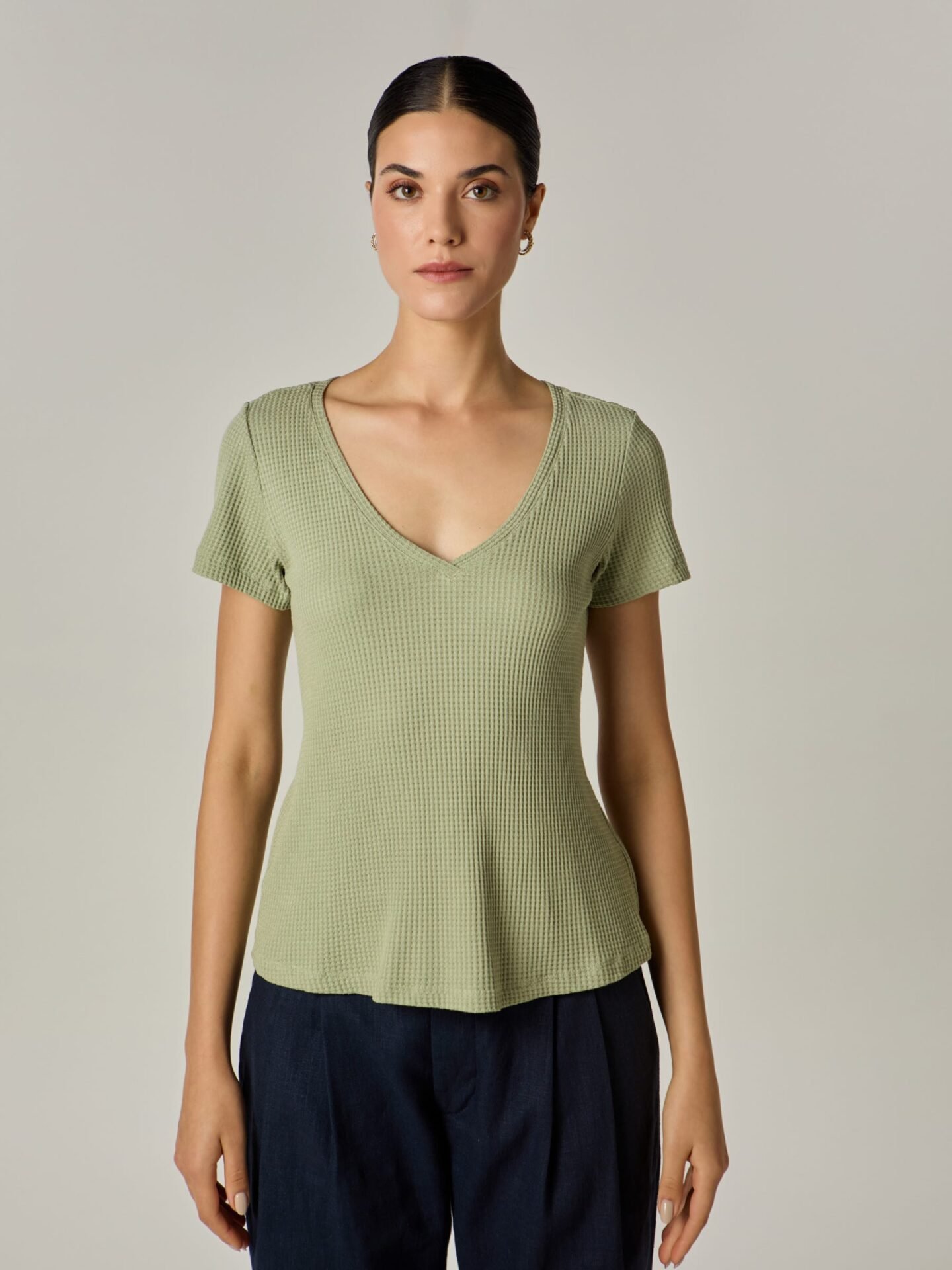 Blusa Voa Viscose Sustentável Verde Chá