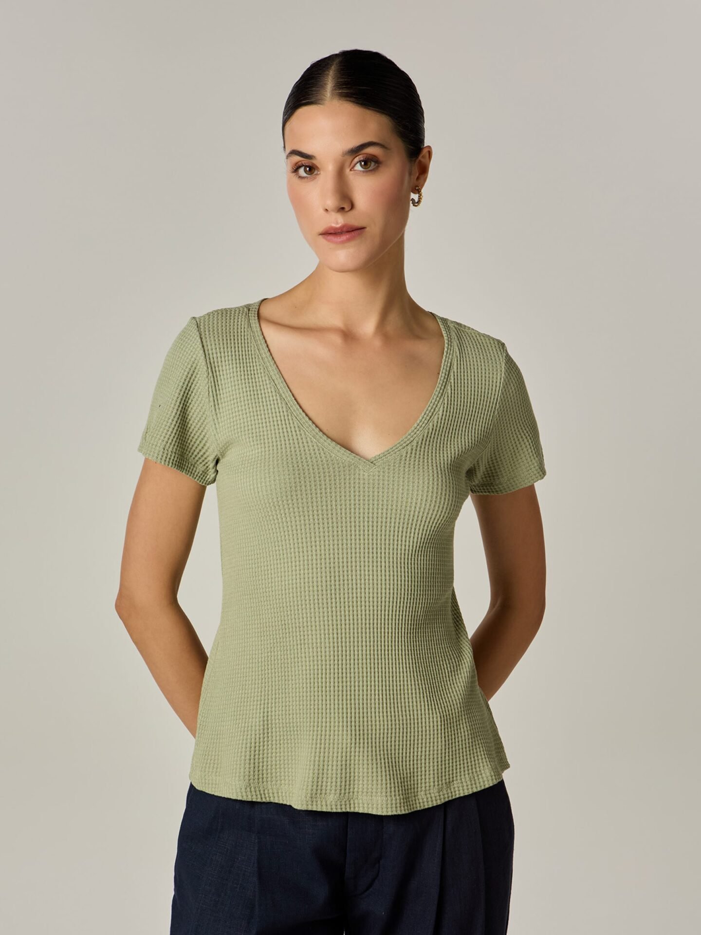 Blusa Voa Viscose Sustentável Verde Chá