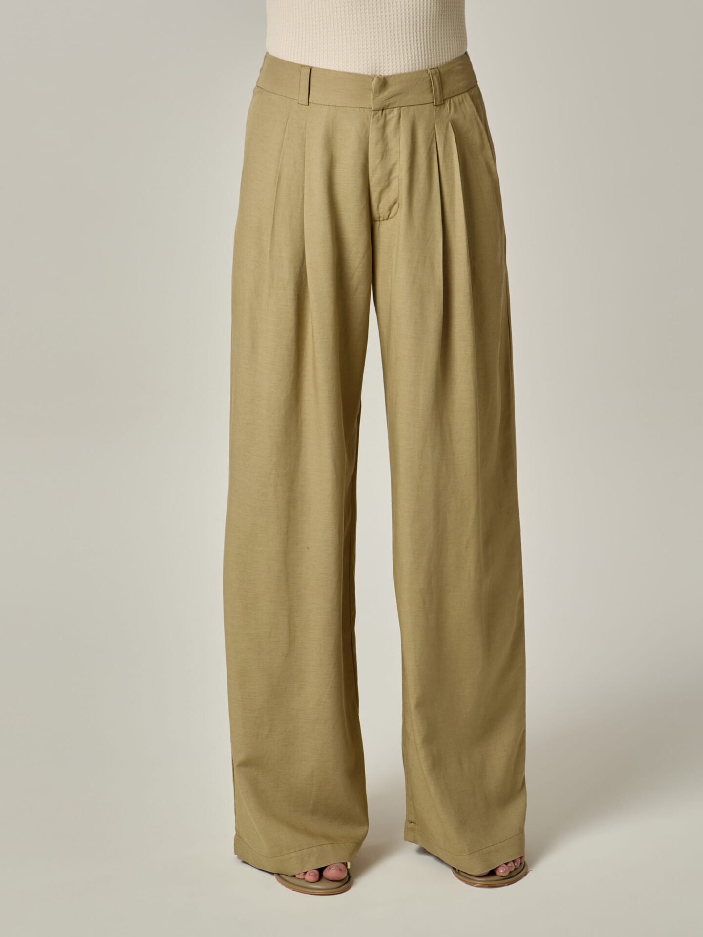 Calça Austrália Linho e Viscose Khaki