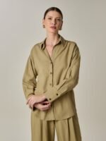 Camisa Austrália Linho e Viscose Khaki