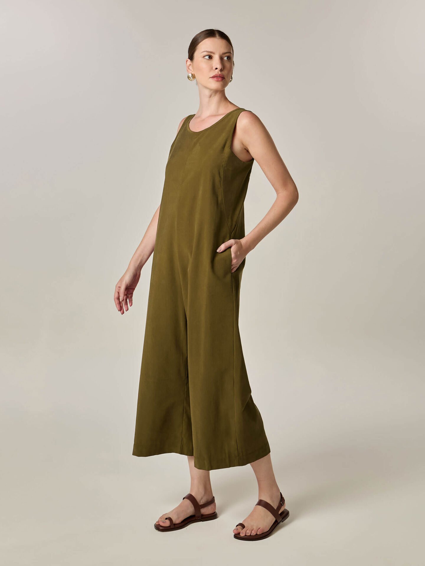 Macacão Rocha em Viscose Verde