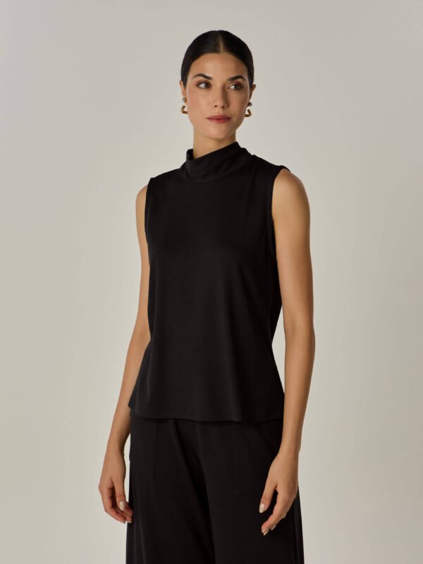 Regata Bis Viscose Sustentável Preto