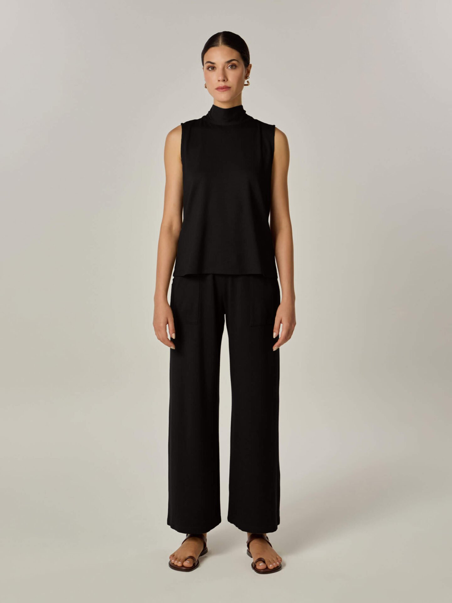 Regata Bis Viscose Sustentável Preto