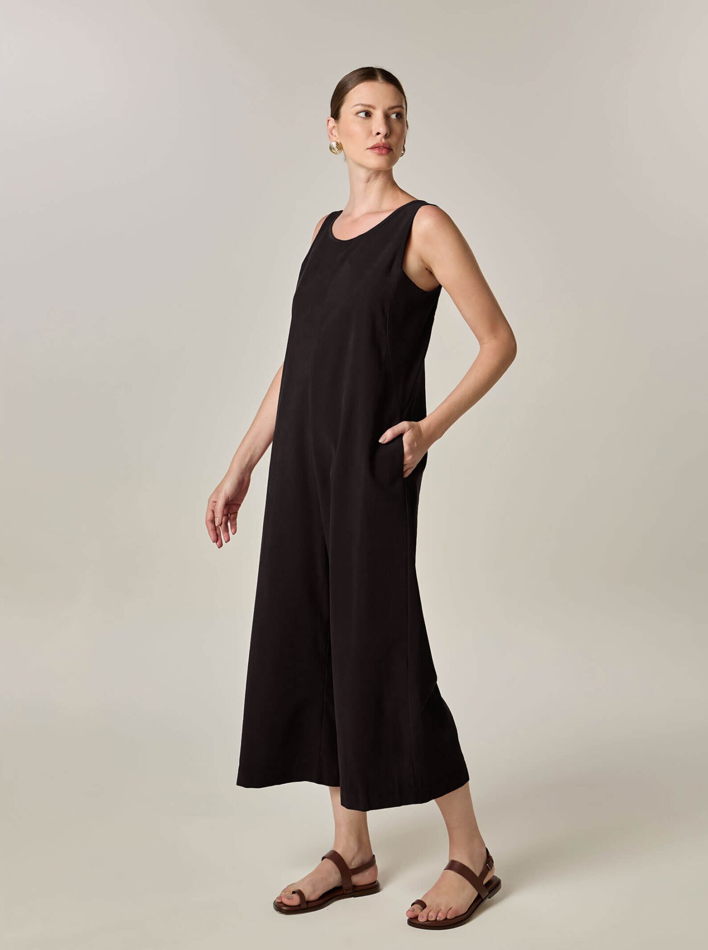 Macacão Rocha em Viscose Preto