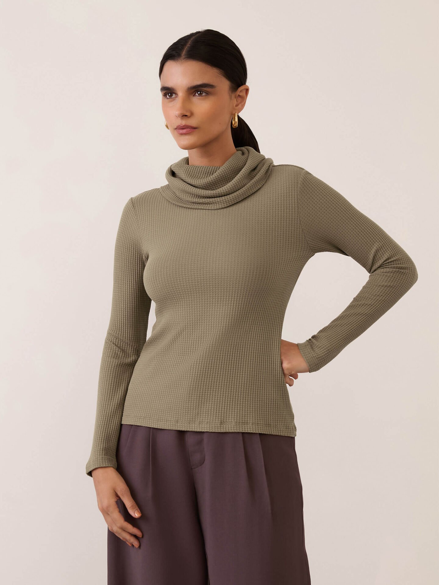 Blusa Polén Viscose Sustentável Khaki