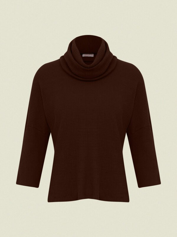 Blusa Retângulo Algodão Sustentável Marrom