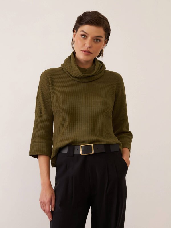Blusa Retângulo Algodão Sustentável Verde