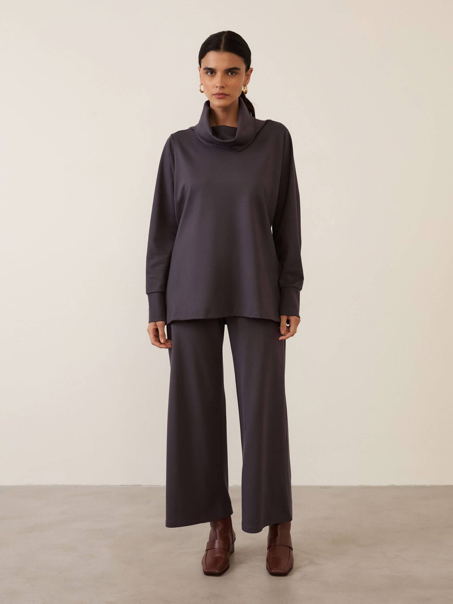 Calça Bis Viscose Sustentável Cinza