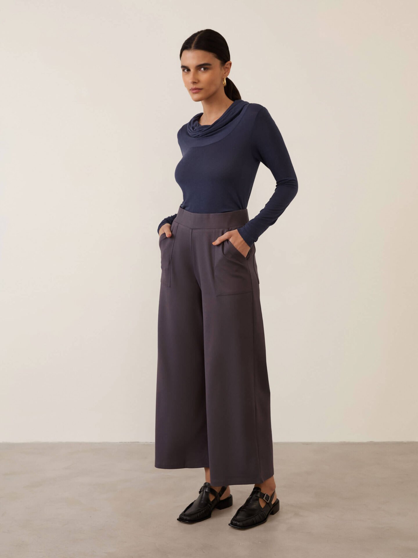 Calça Bis Viscose Sustentável Cinza