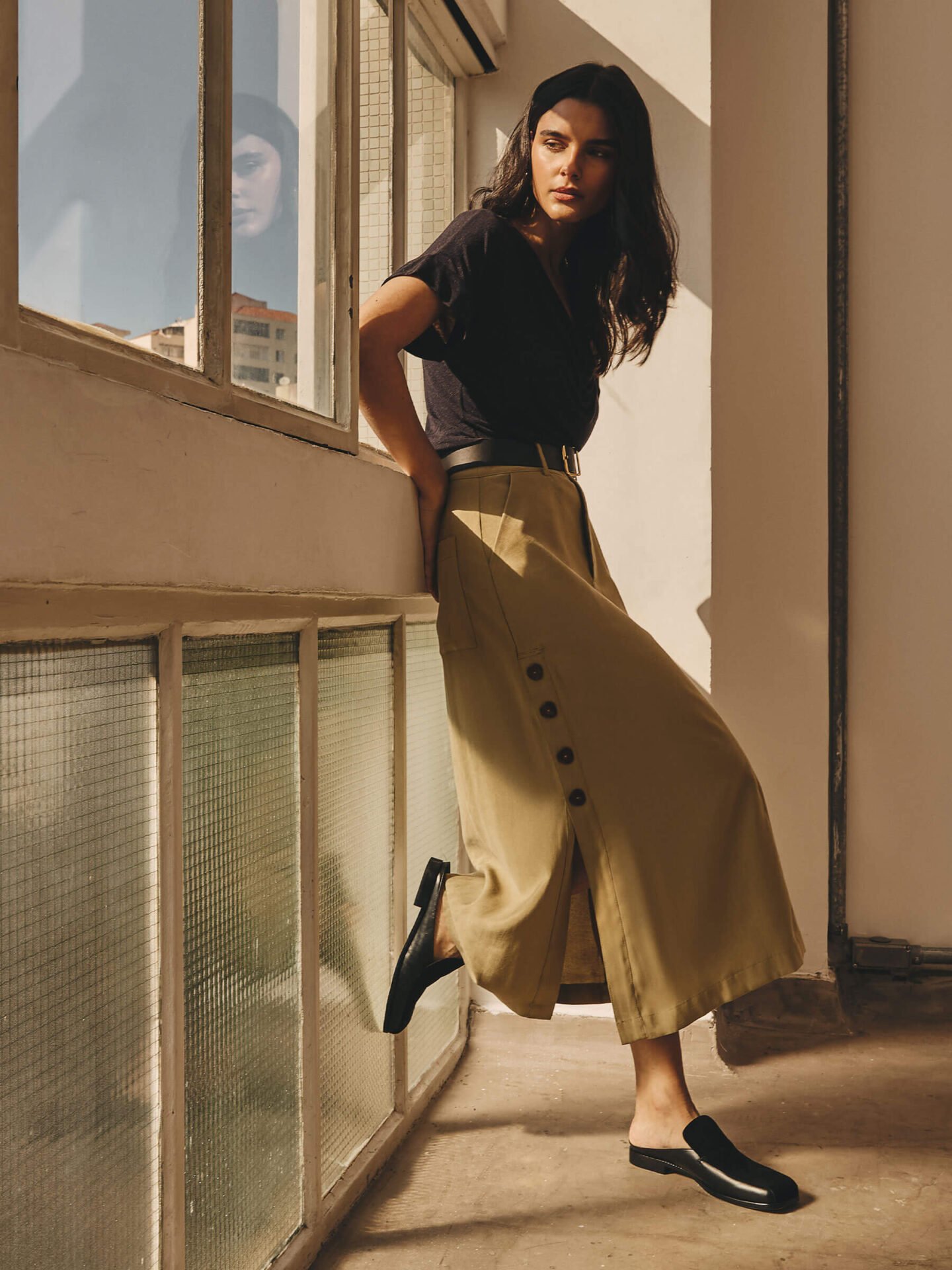 Saia Beira Khaki