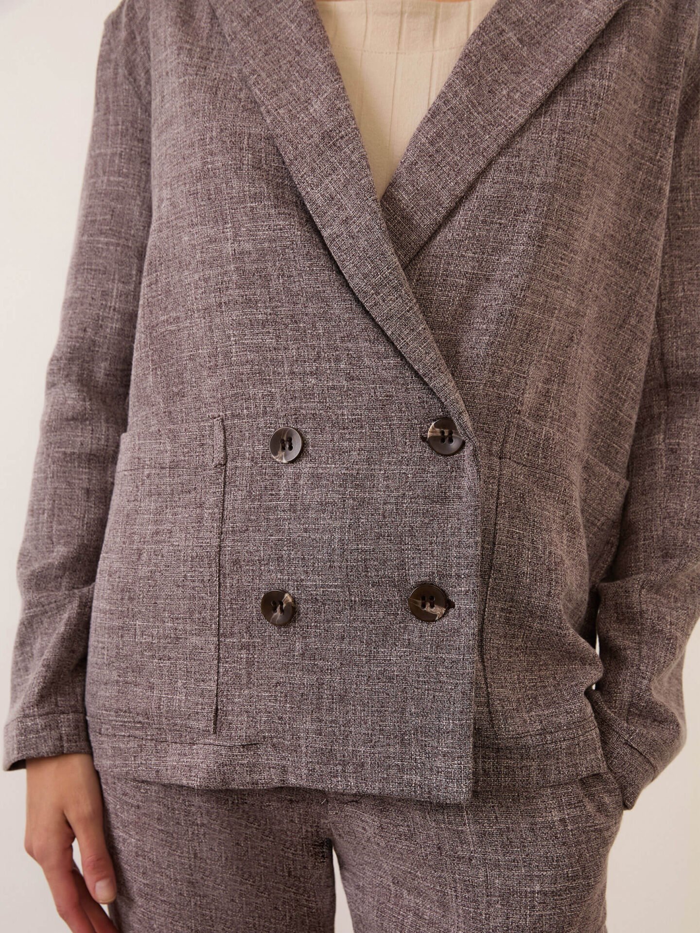 Blazer Mescla Marrom