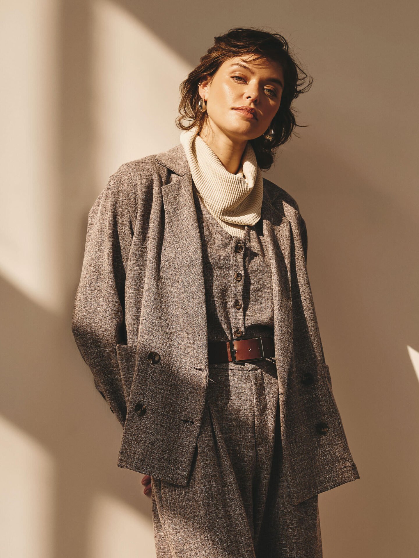 Blazer Mescla Marrom