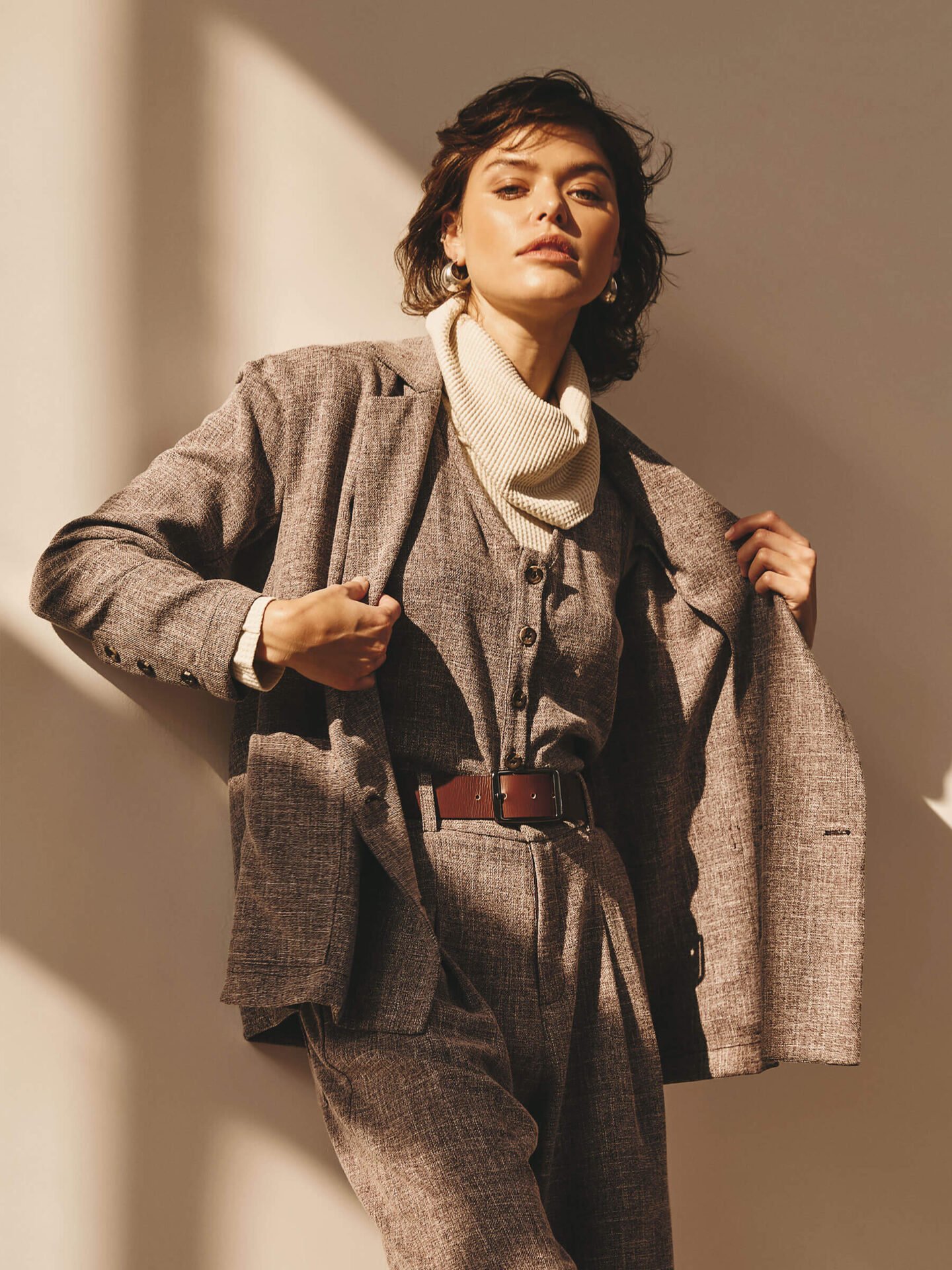 Blazer Mescla Marrom