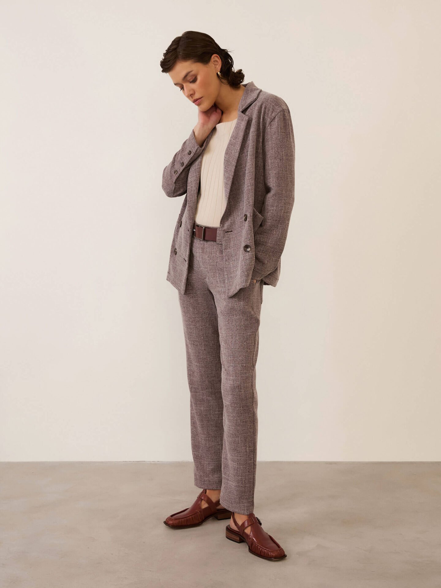 Blazer Mescla Marrom