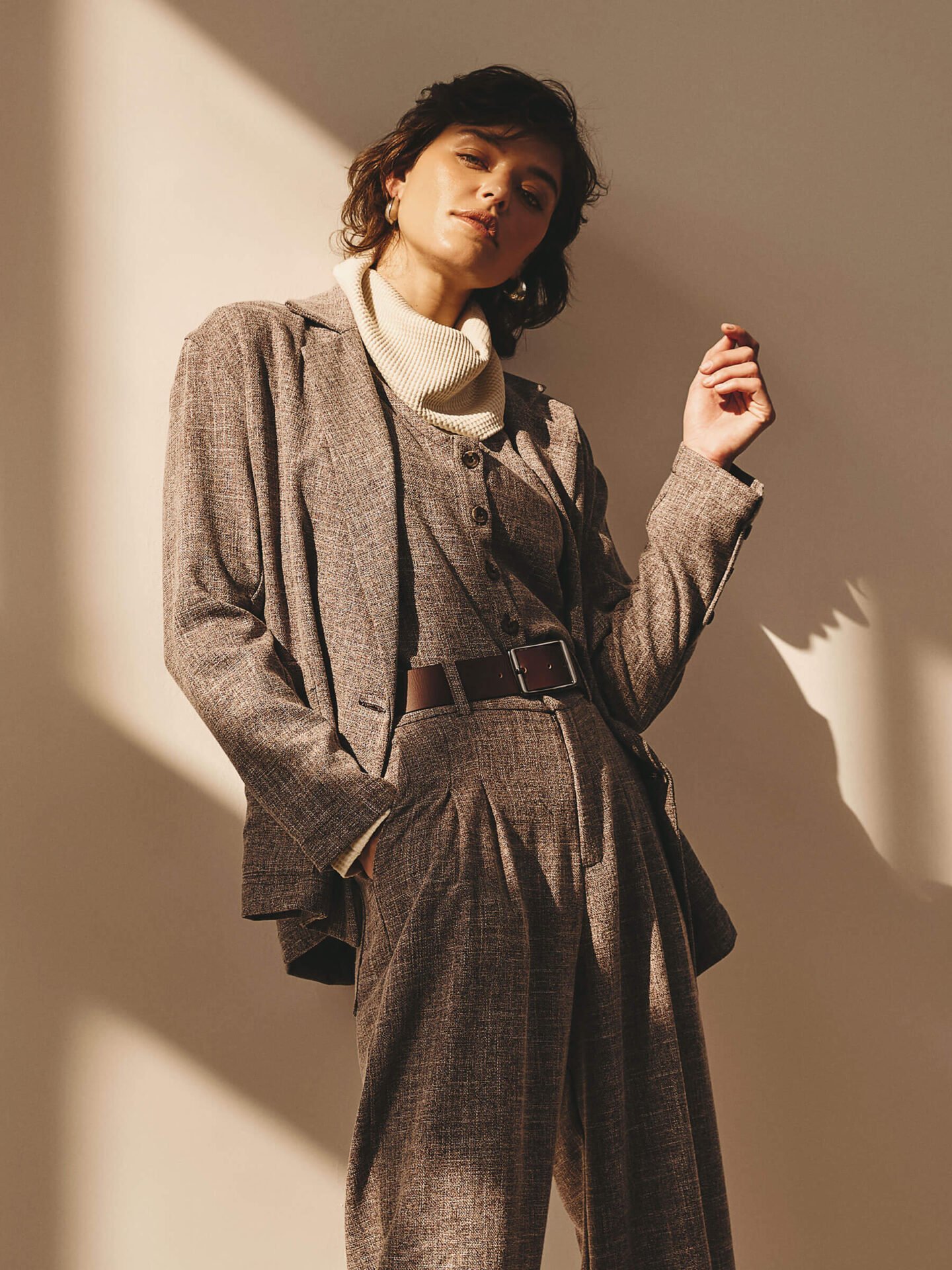 Blazer Mescla Marrom
