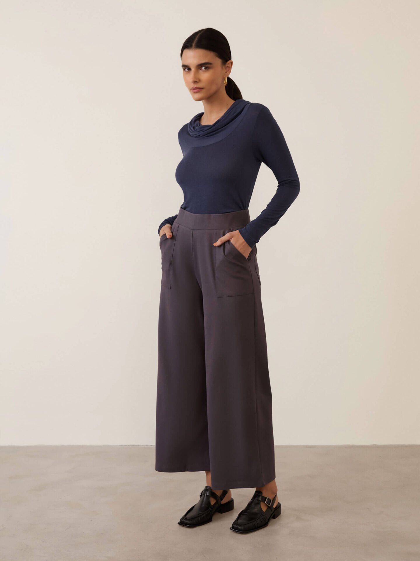 Blusa Bambolê Azul Marinho