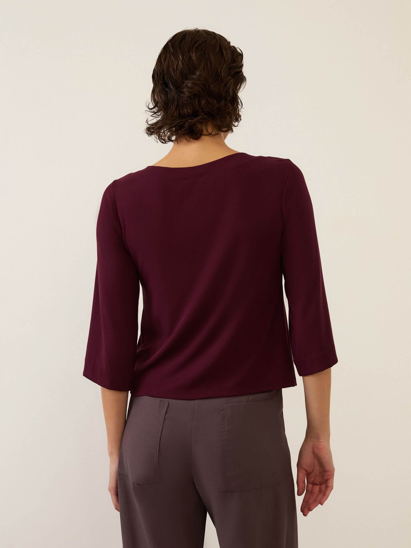 Blusa Canoa Berinjela