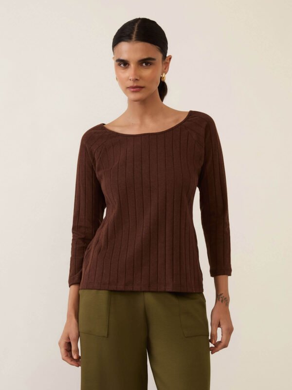 Blusa Carvalho Canelado Marrom