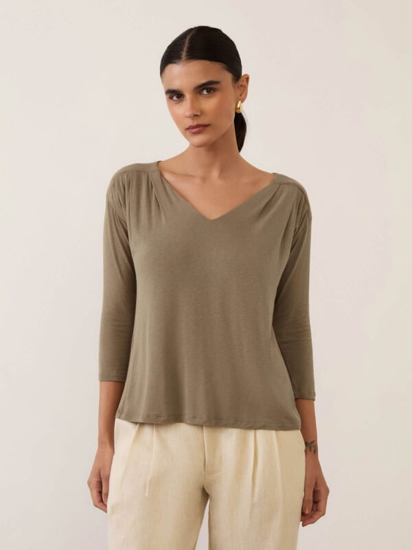 Blusa Marola 7/8 Khaki