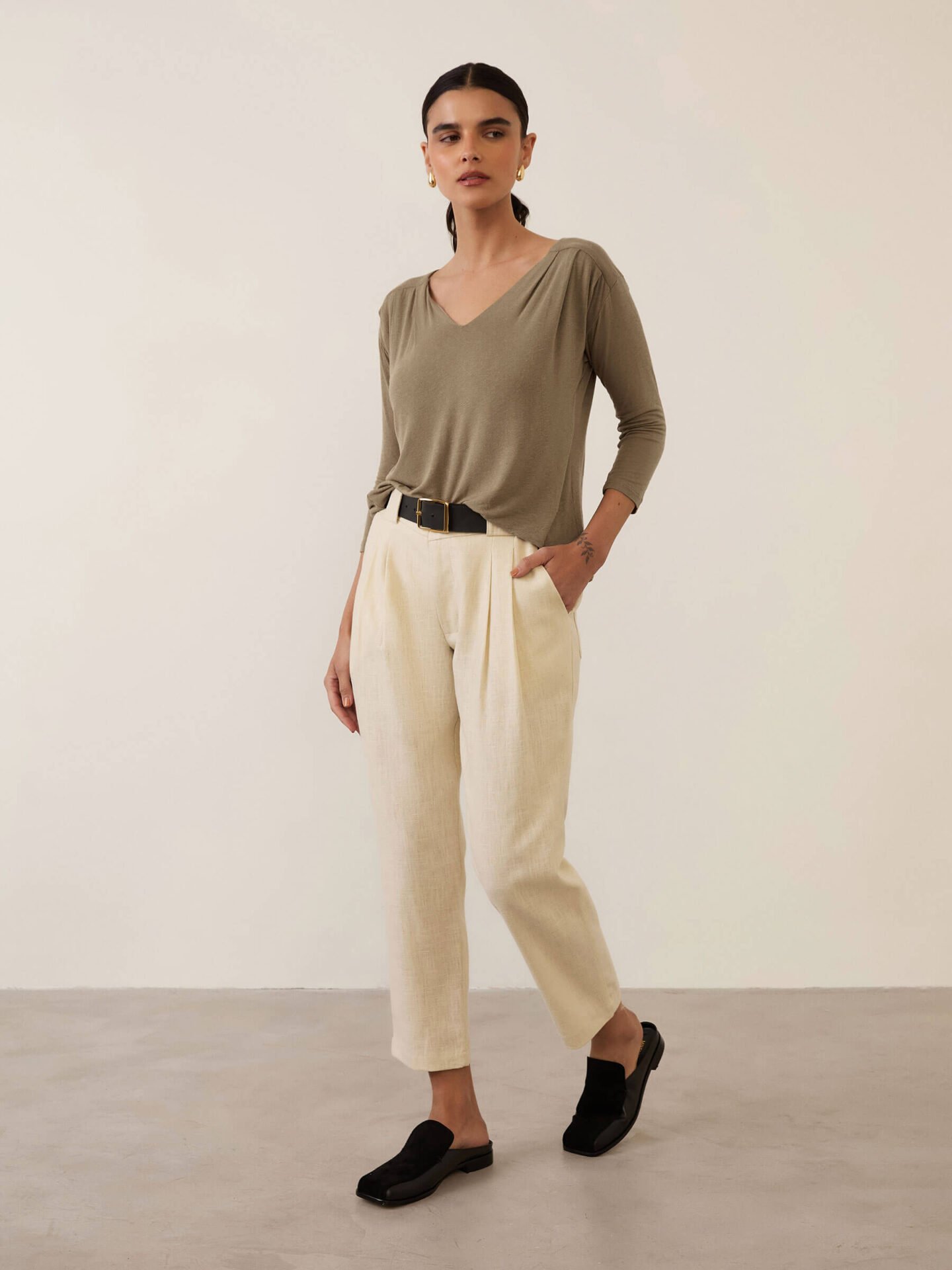 Blusa Marola 7/8 Khaki