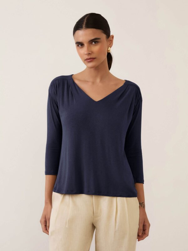 Blusa Marola 7/8 Azul Marinho