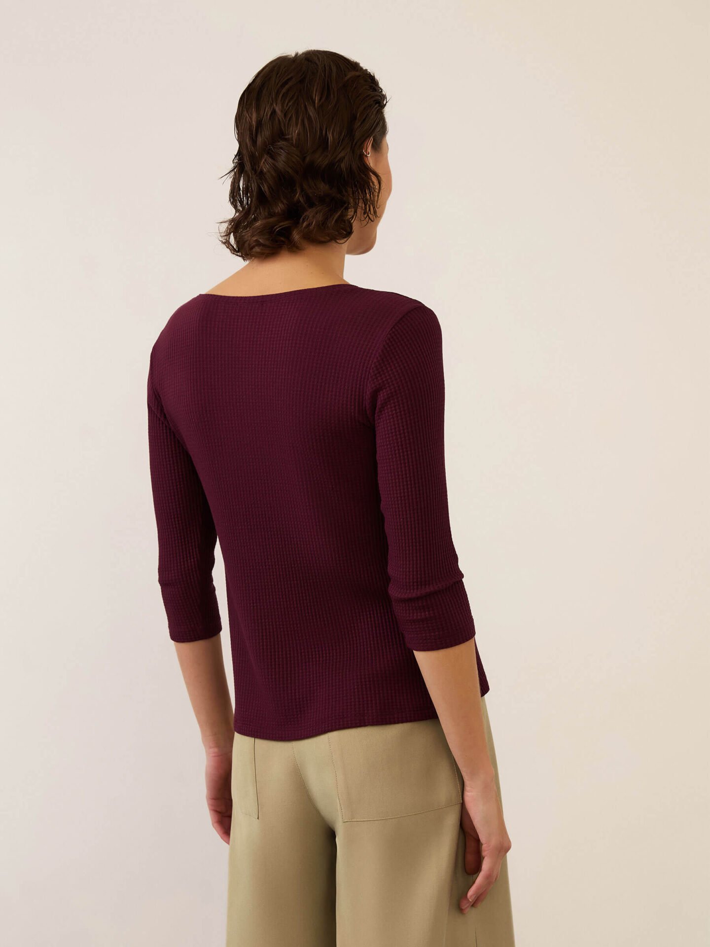 Blusa Voa 7/8 Berinjela