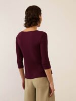 Blusa Voa 7/8 Berinjela