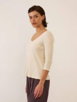 Blusa Voa 7/8 Gelo