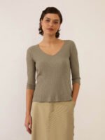 Blusa Voa 7/8 Khaki