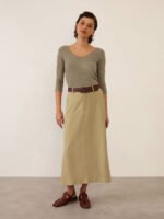 Blusa Voa 7/8 Khaki
