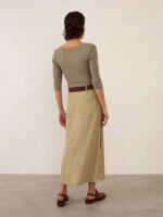 Blusa Voa 7/8 Khaki