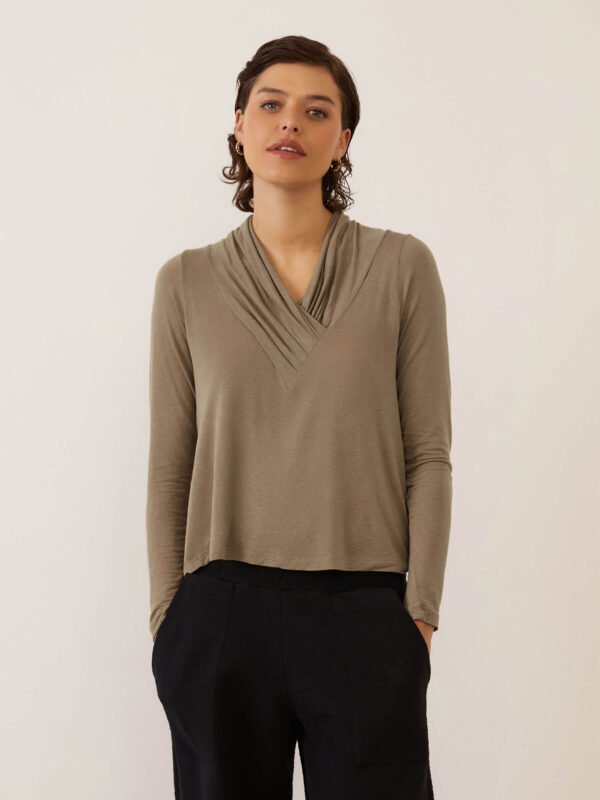 Blusa Xale Khaki