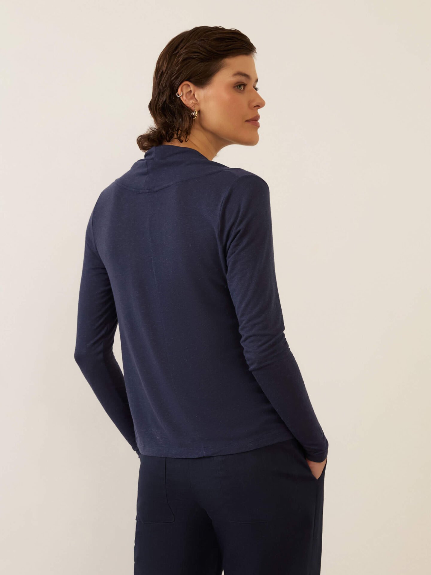 Blusa Xale Azul Marinho