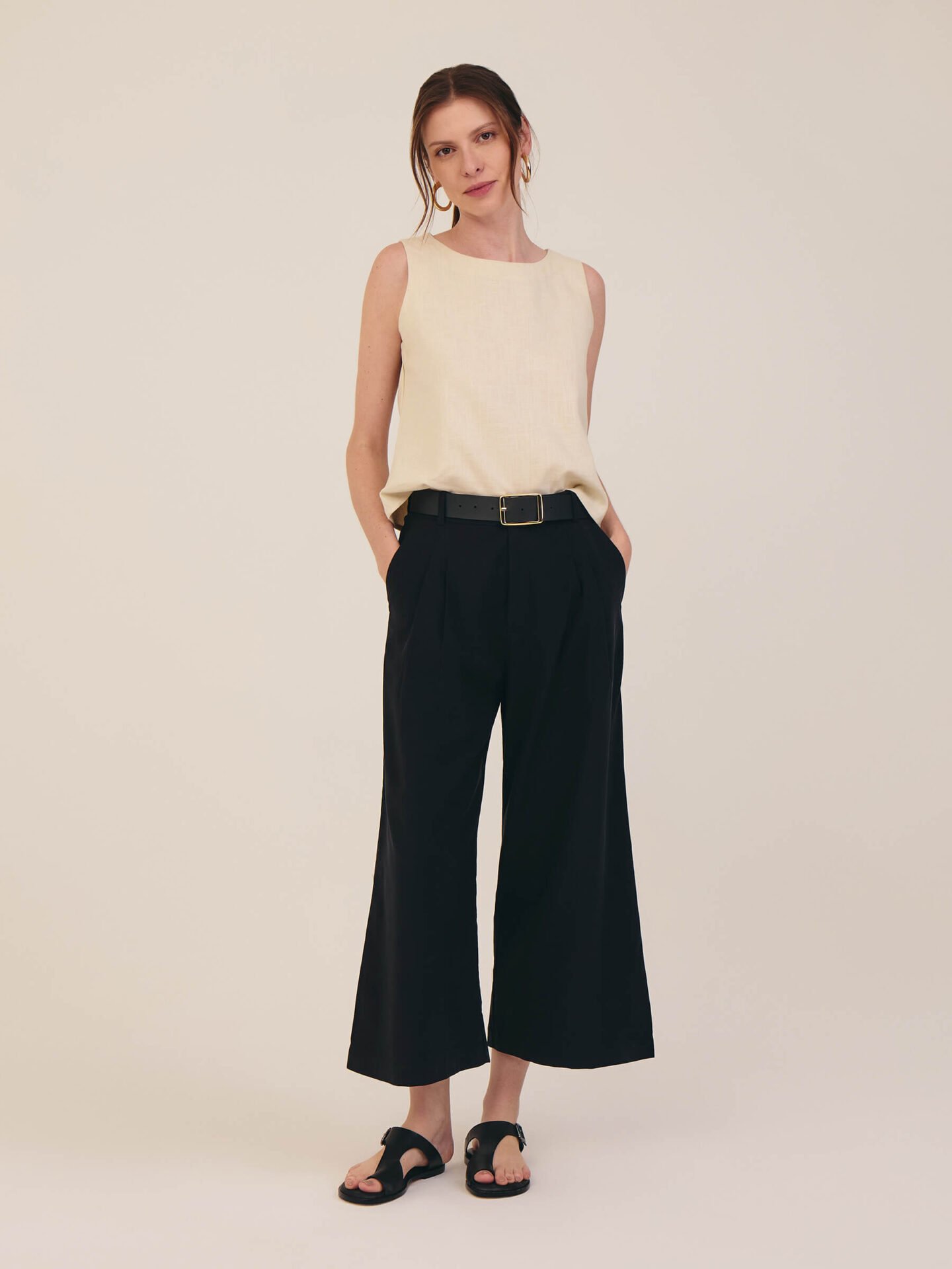 Calça Pantacourt Bel Preto