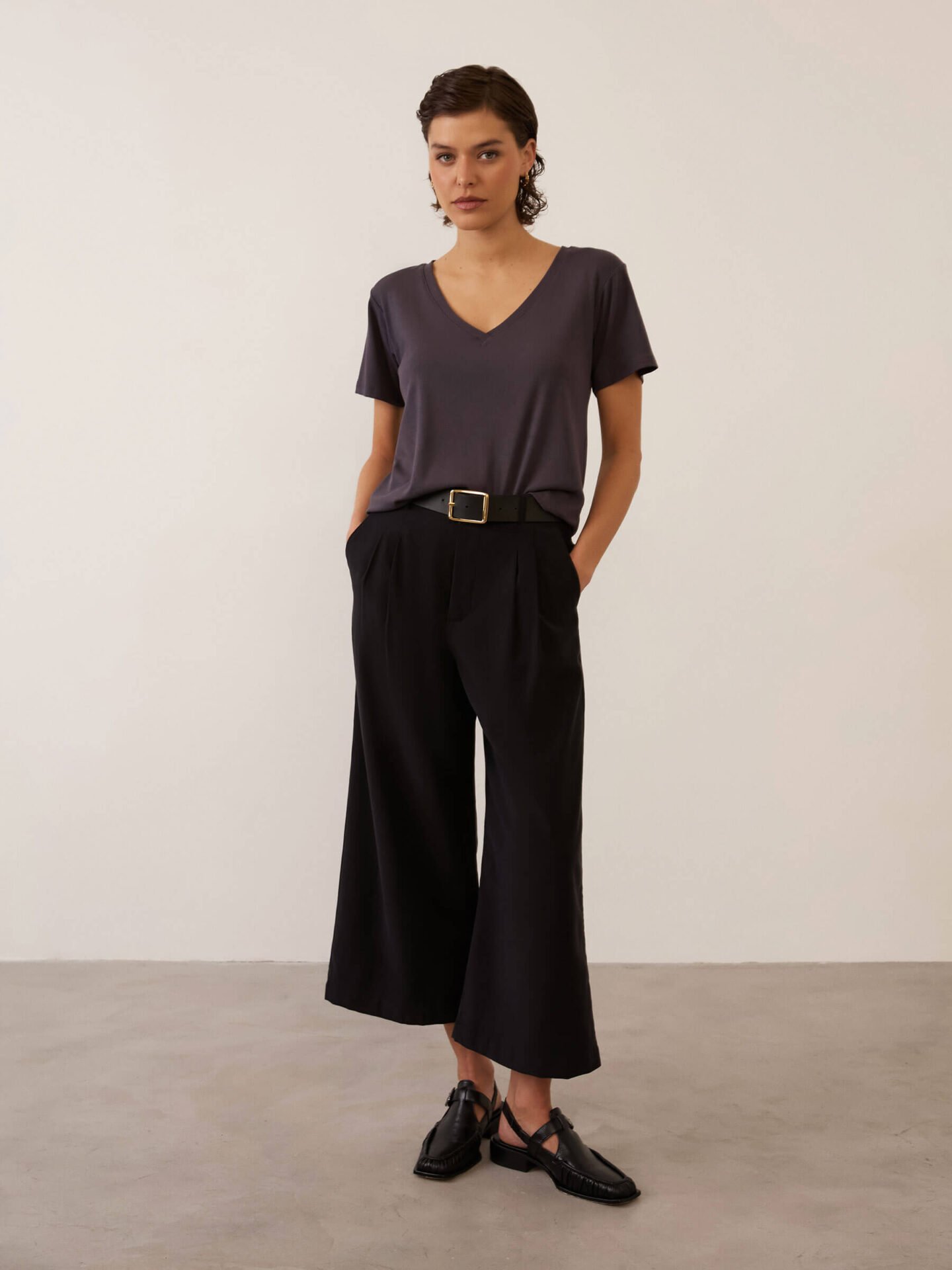 Calça Pantacourt Bel Preto