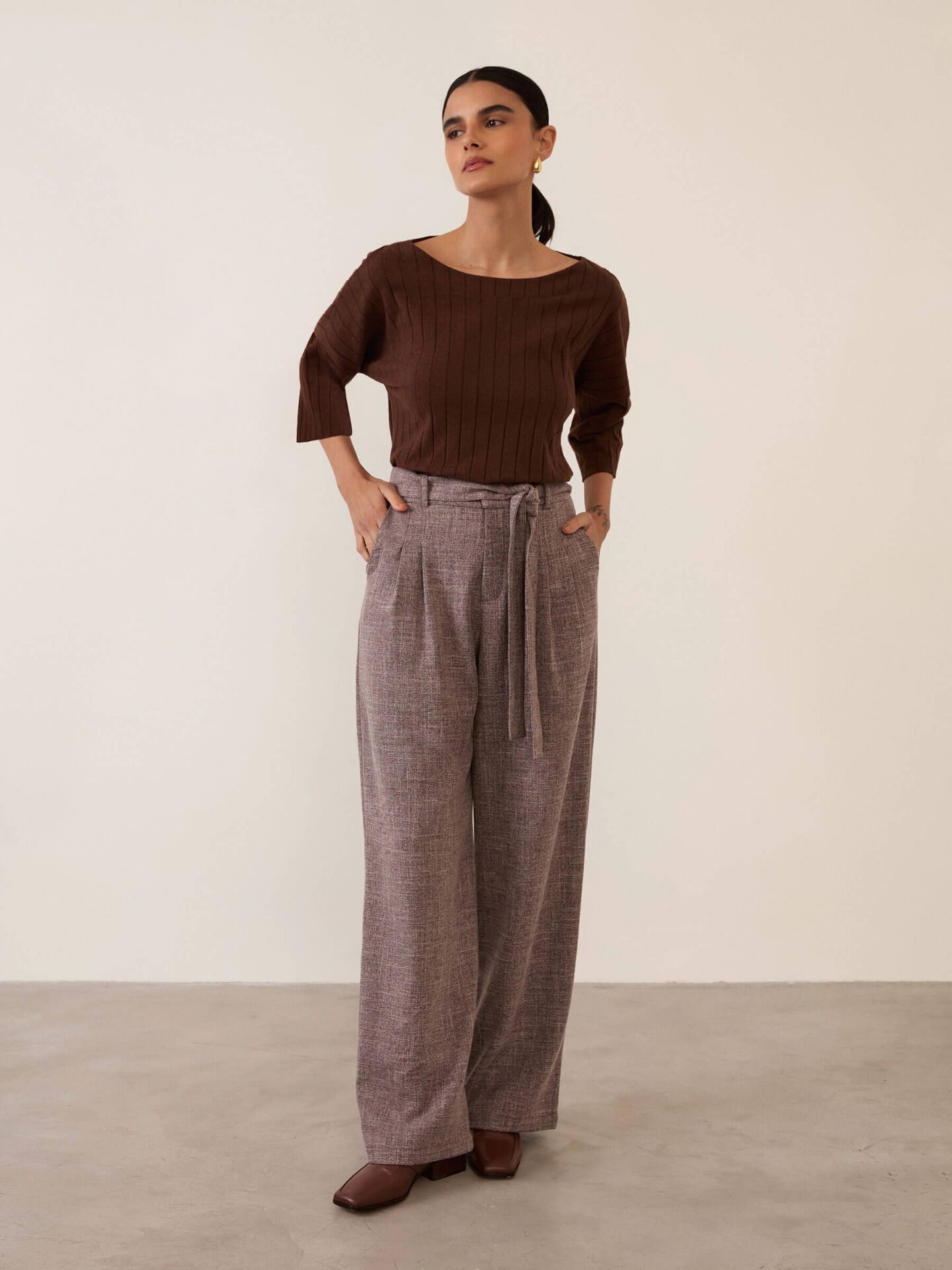 Calça Pantalona Mescla