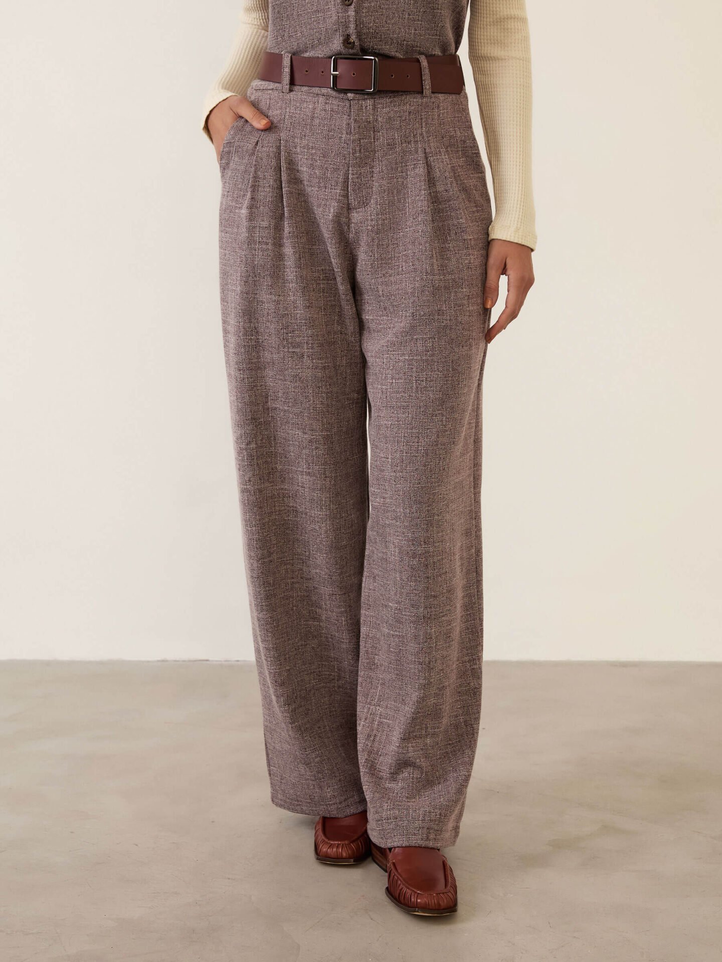 Calça Pantalona Mescla