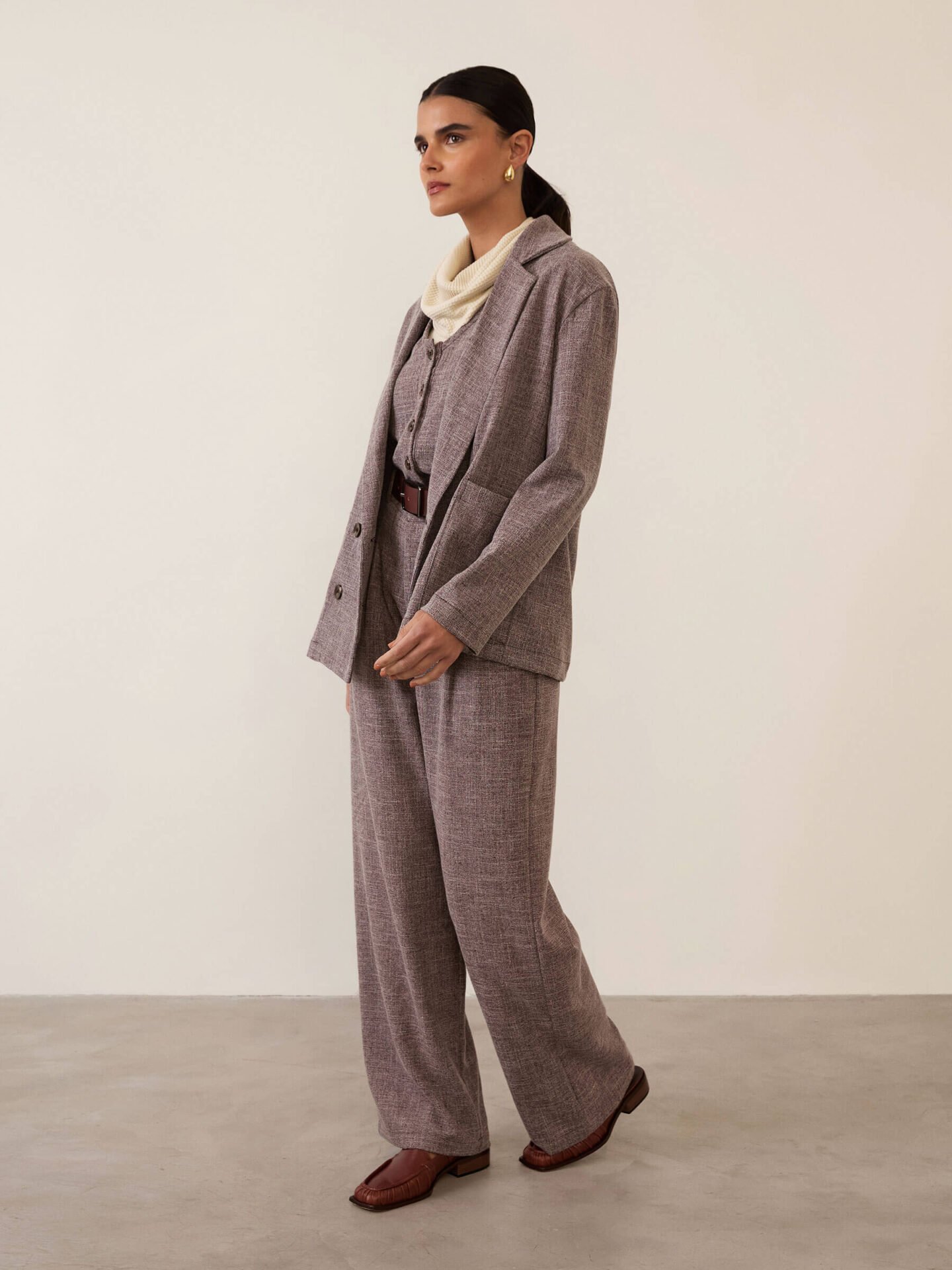 Calça Pantalona Mescla