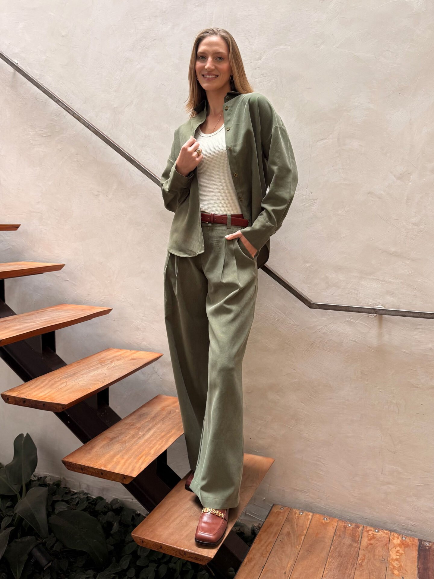 Calça Lyocell Verde
