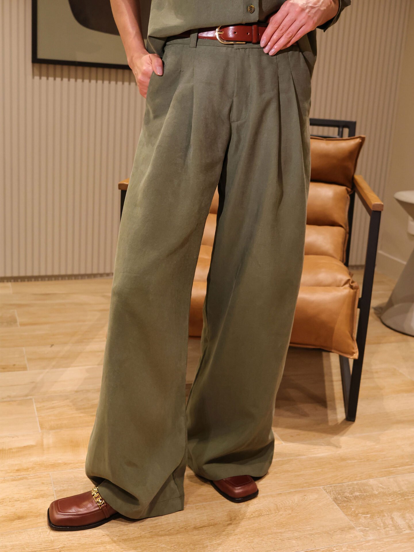 Calça Lyocell Verde