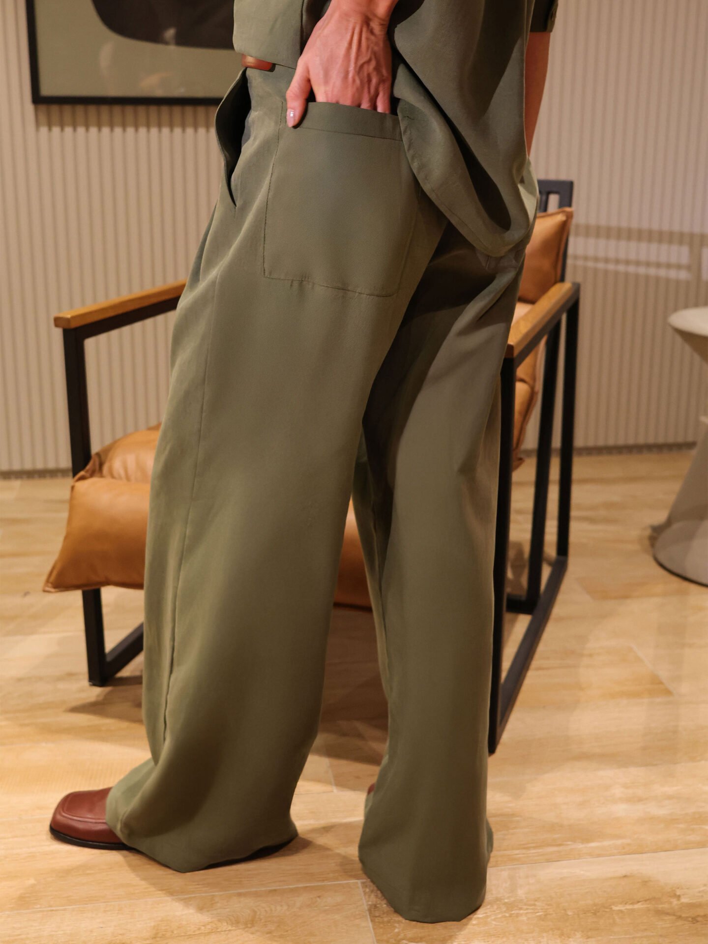 Calça Lyocell Verde