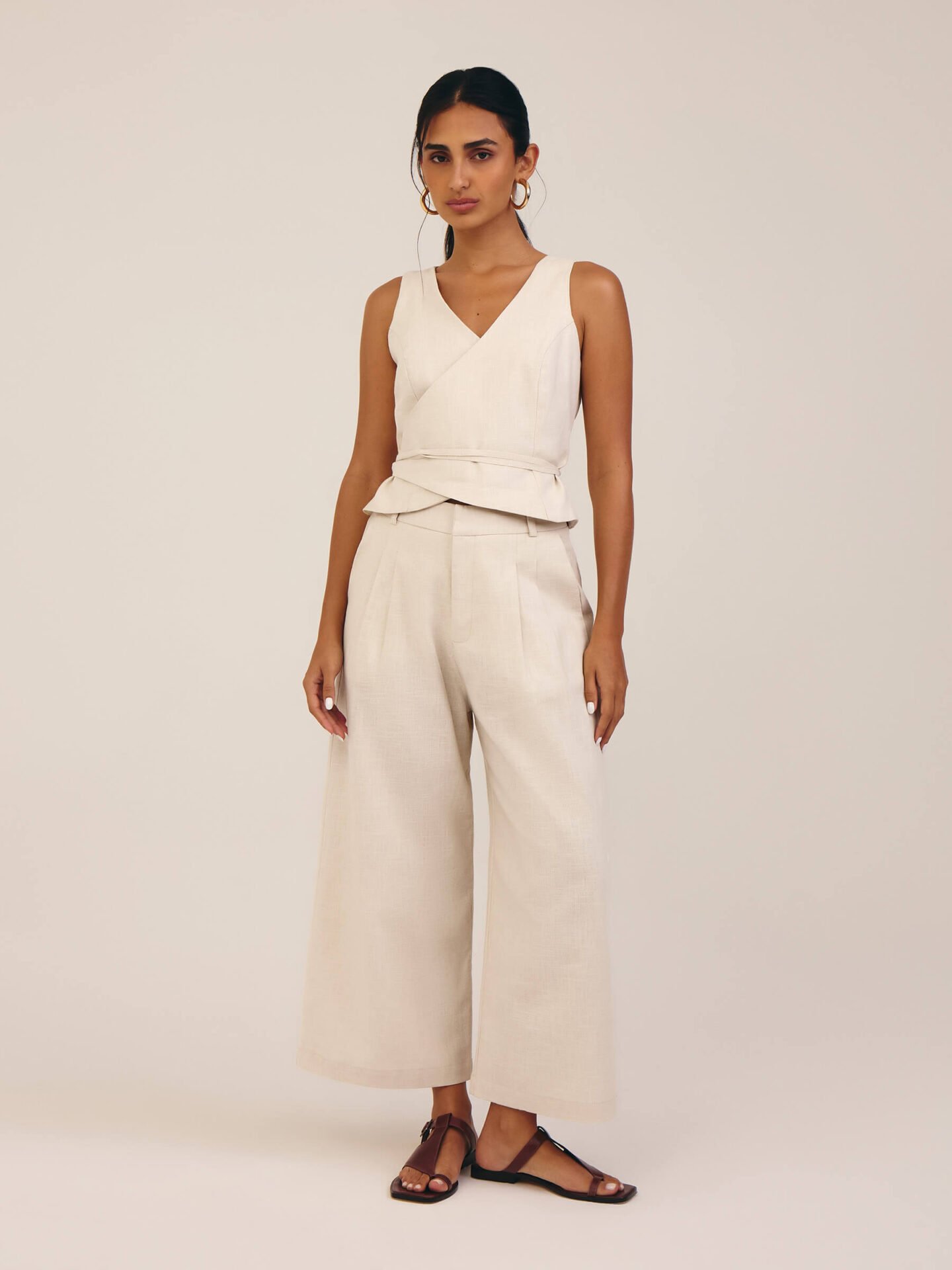 Calça Pantacourt Luxor Aveia