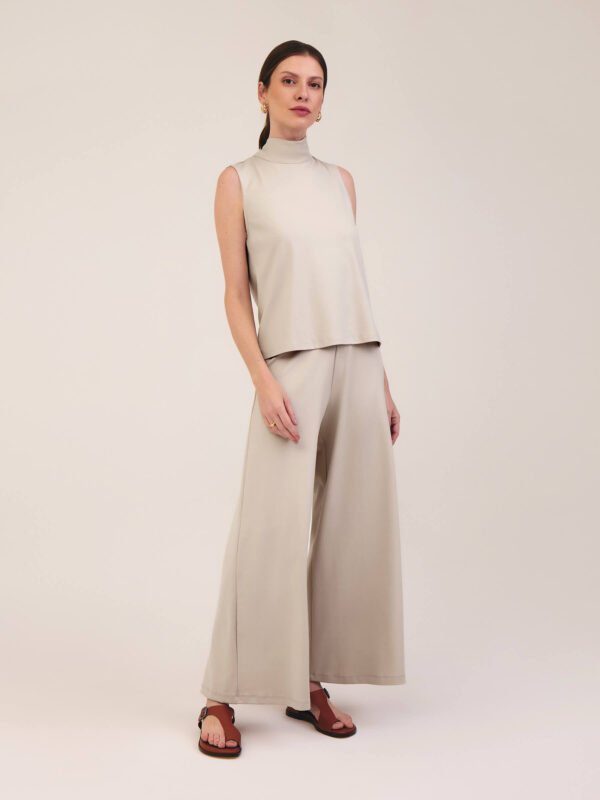 Calça Pantalona Bis Areia