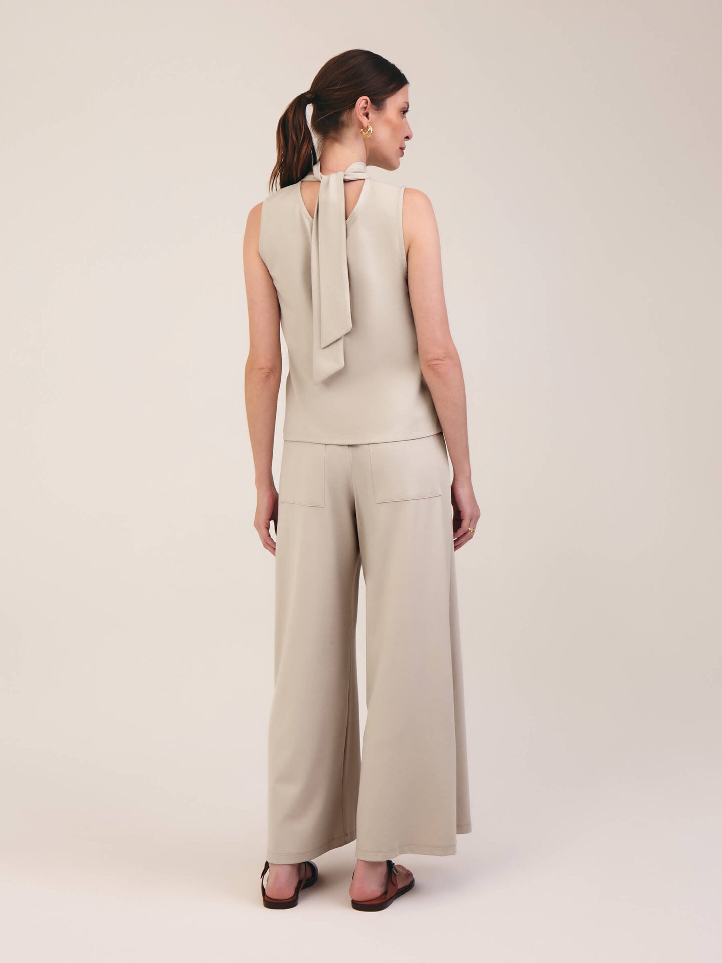 Calça Pantalona Bis Areia