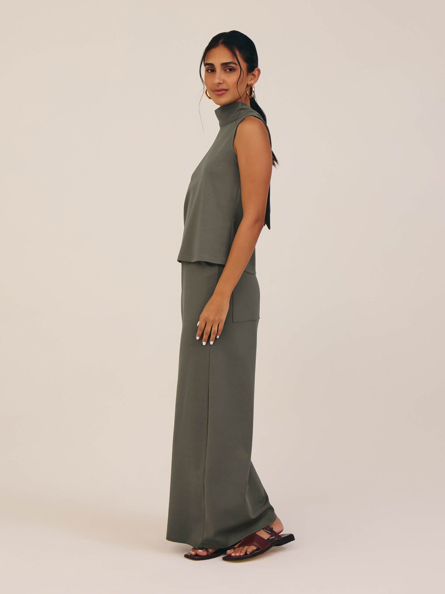 Calça Pantalona Bis Khaki