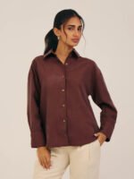 Camisa Lyocell Marrom